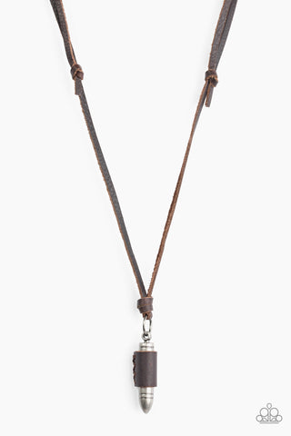 Boldly Bulletproof - Brown Necklace