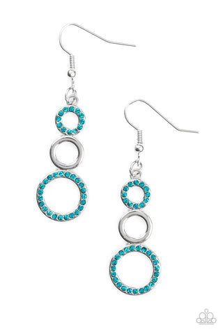 Bubble Bustle - Blue Earrings