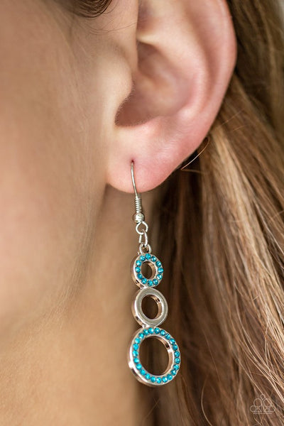 Bubble Bustle - Blue Earrings