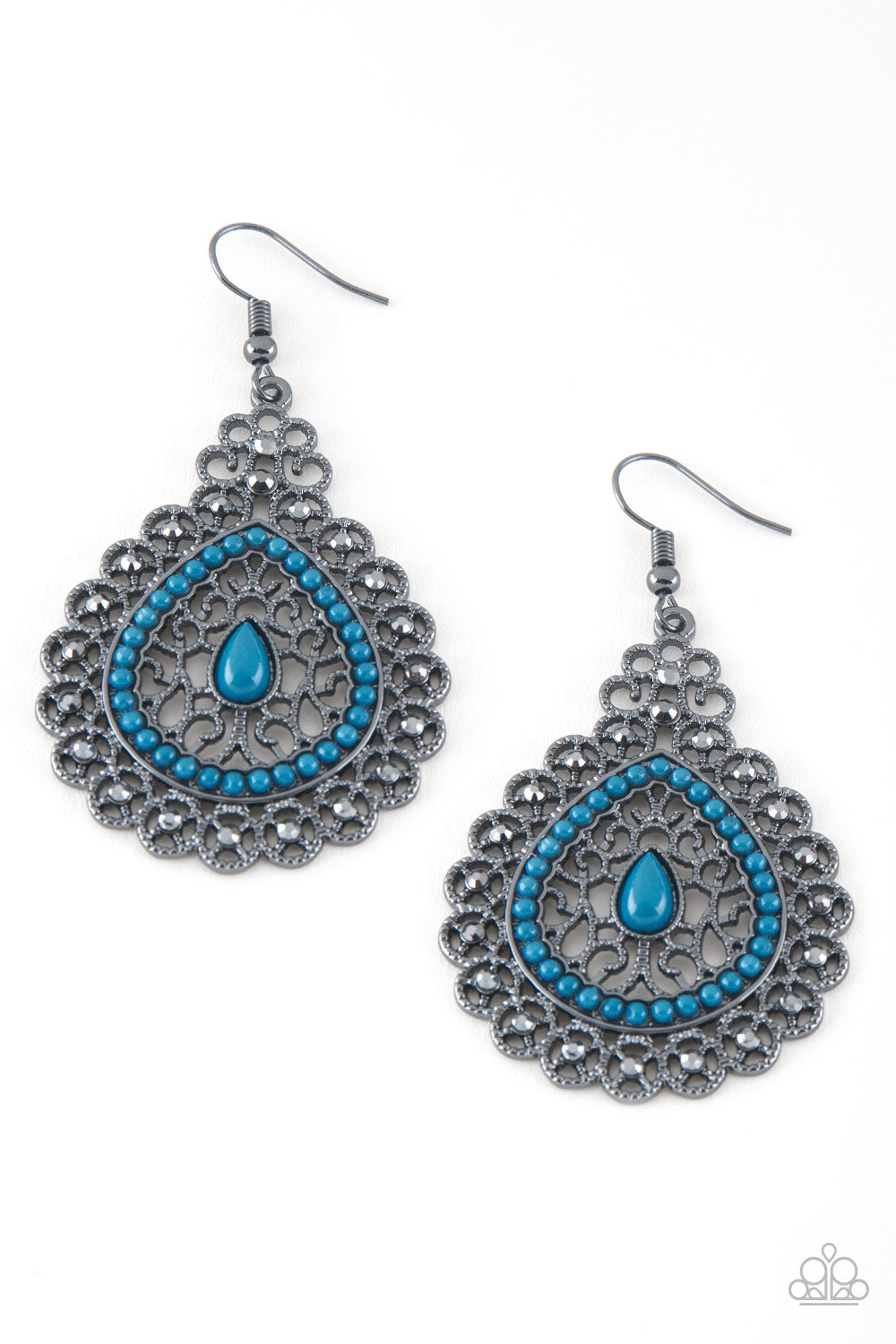 Carnival Courtesan - Blue Earrings