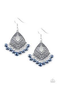 Gracefully Gatsby - Blue Earrings