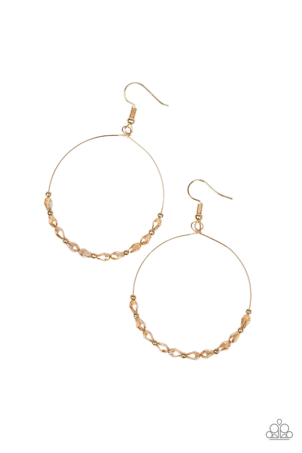 Prize Winning Sparkle - Gold Earrings