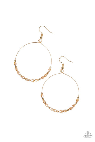 Prize Winning Sparkle - Gold Earrings