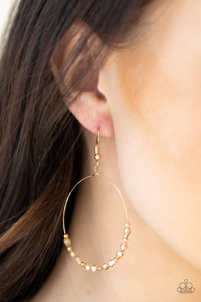 Prize Winning Sparkle - Gold Earrings