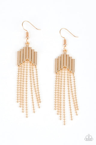 Radically Retro - Gold Earrings