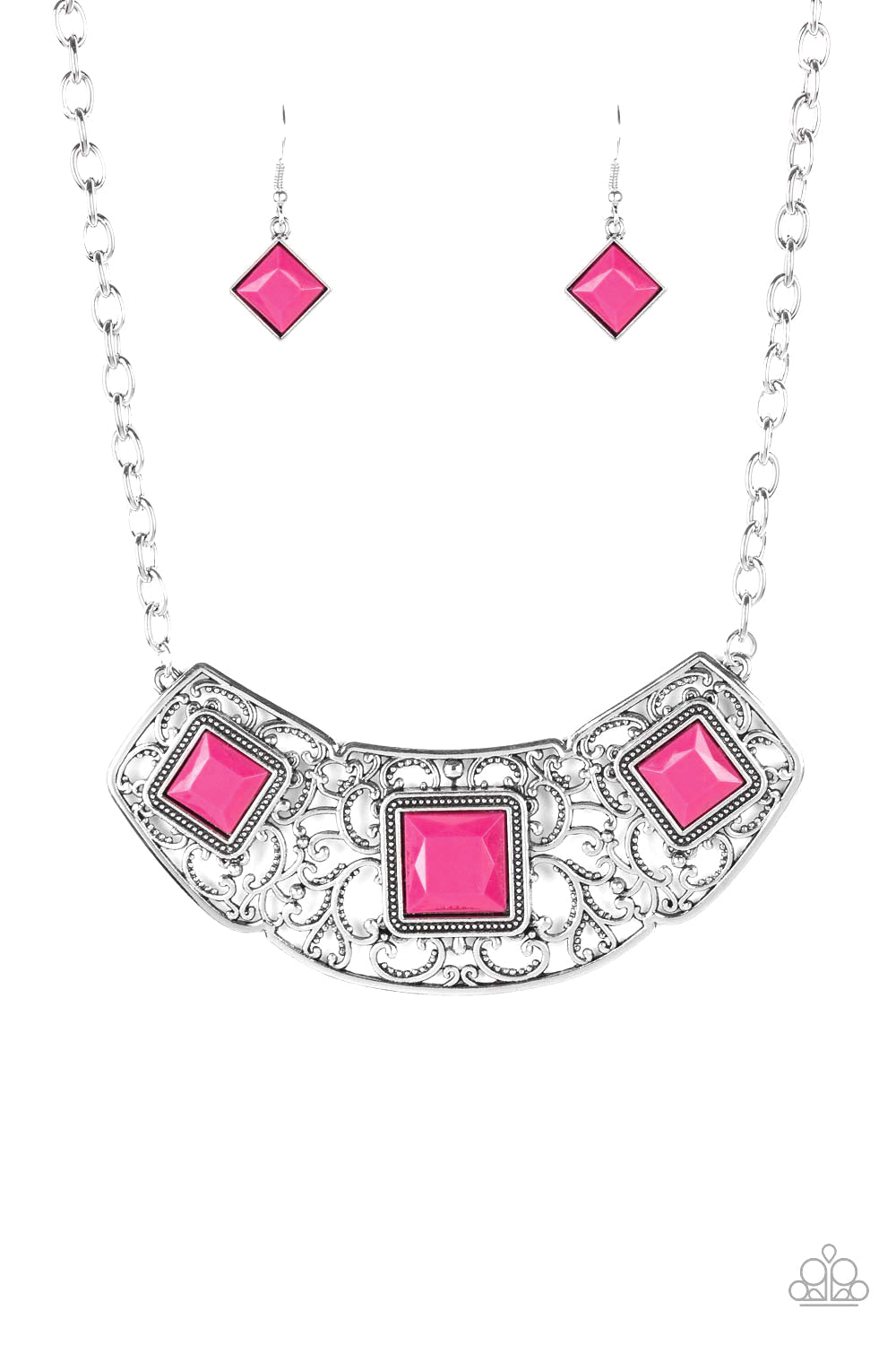 Feeling Inde-PENDANT - Pink Necklace