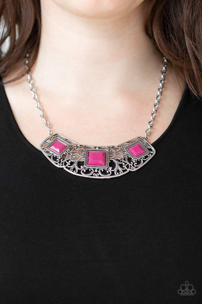 Feeling Inde-PENDANT - Pink Necklace