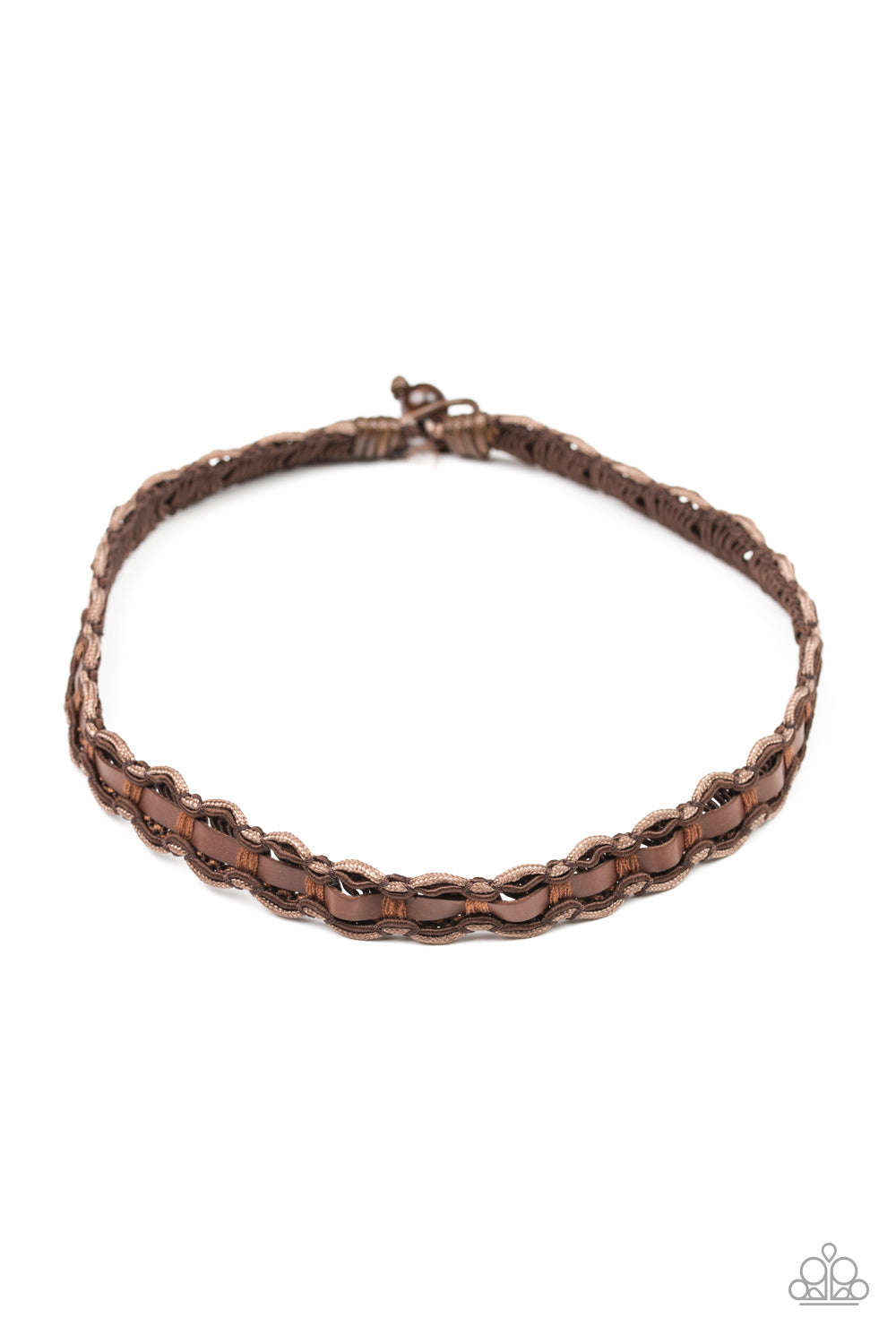 Track Tracker - Brown Urban Necklace