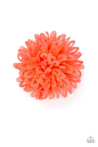 Floral Flirt - Orange Hair Clip