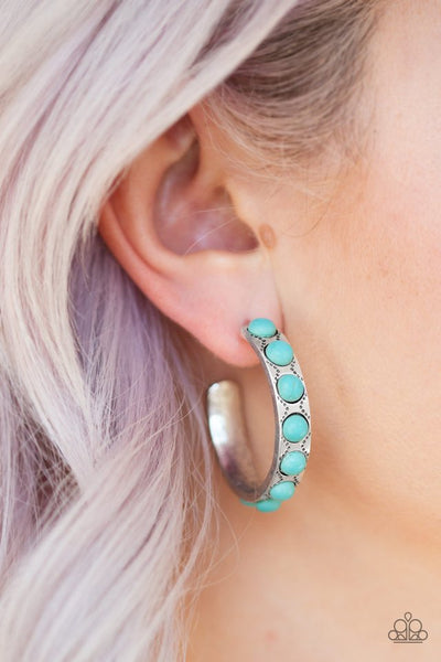 Western Watering Hole - Blue Earrings