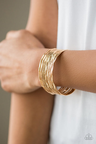 Sleek Shimmer - Gold Bracelet