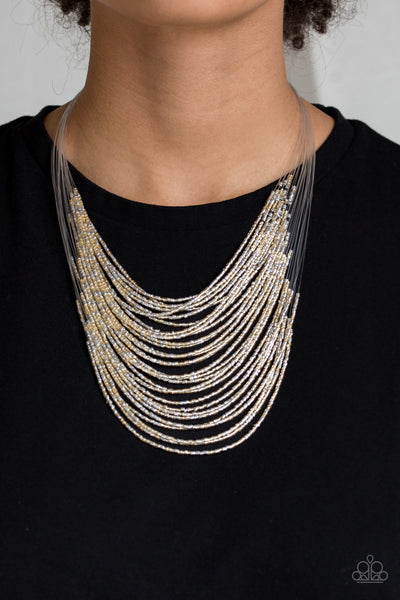 Catwalk Queen - Multi Gold & Silver Necklace