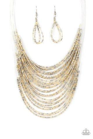 Catwalk Queen - Multi Gold & Silver Necklace