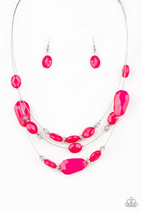 Radiant Reflections - Pink Necklace