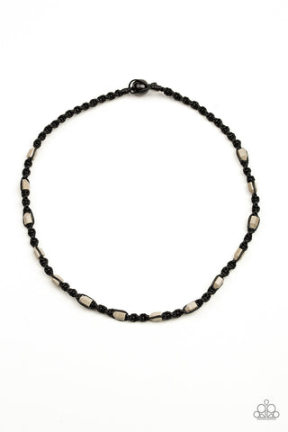 Rockin Rockslide - Black Mens Necklace