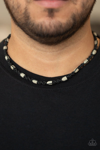 Rockin Rockslide - Black Mens Necklace