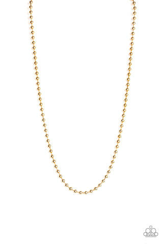 Mardi Gras Madness - Gold Mens Necklace