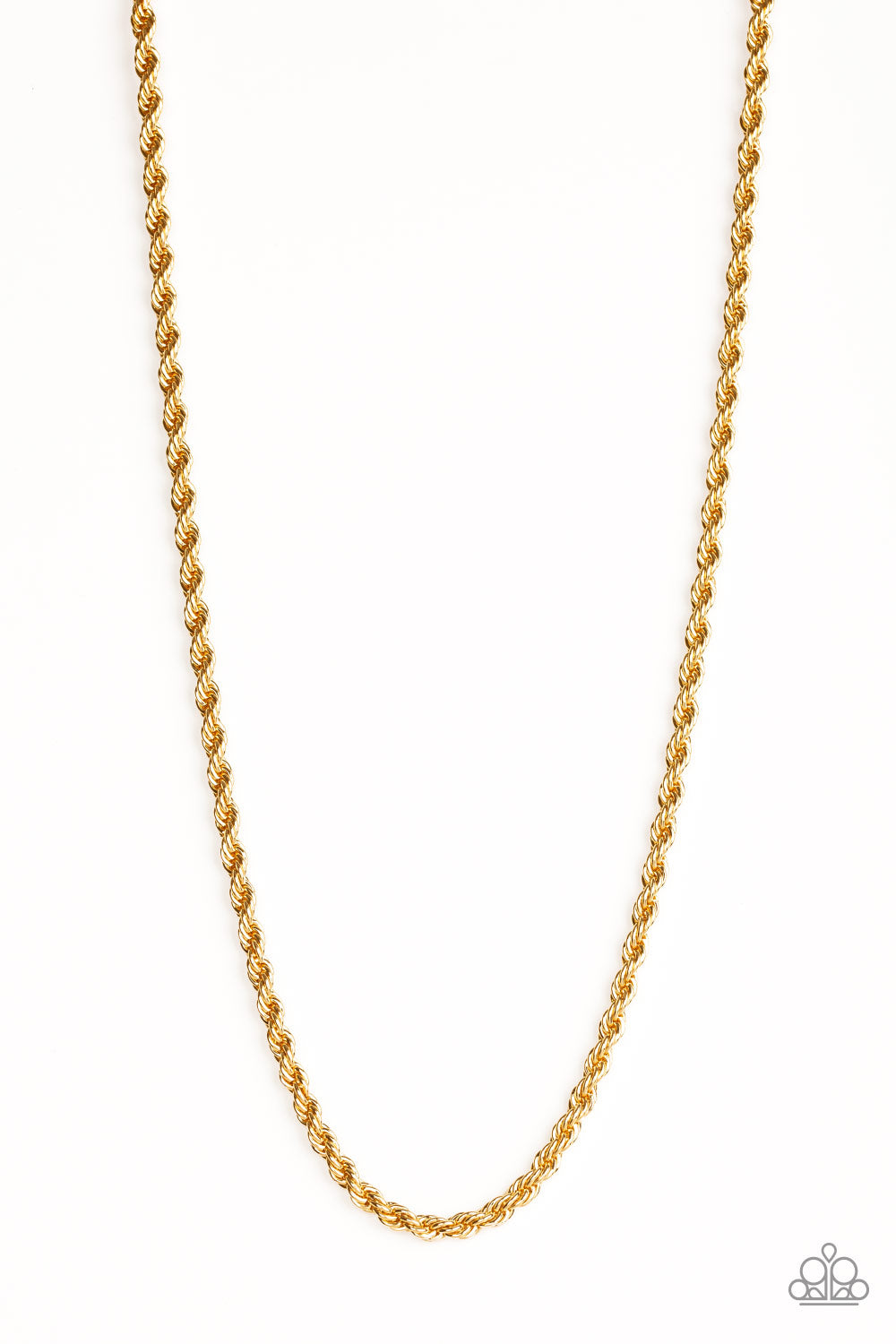 Double Dribble - Gold Mens Necklace