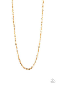 Instant Replay - Gold Mens Necklace