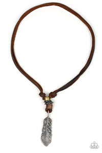 That QUILL Be The Day -  Multi Brown Mens Necklace