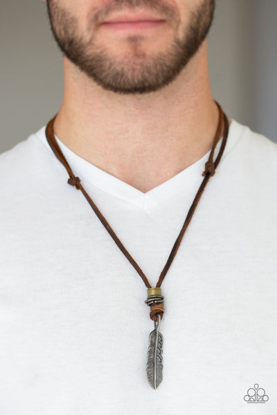 That QUILL Be The Day -  Multi Brown Mens Necklace