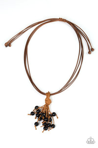 Tassel Trek - Black Necklace