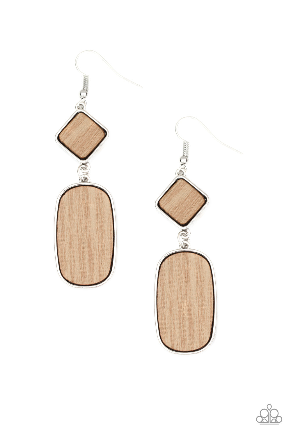 You WOOD Be So Lucky - Brown Earrings