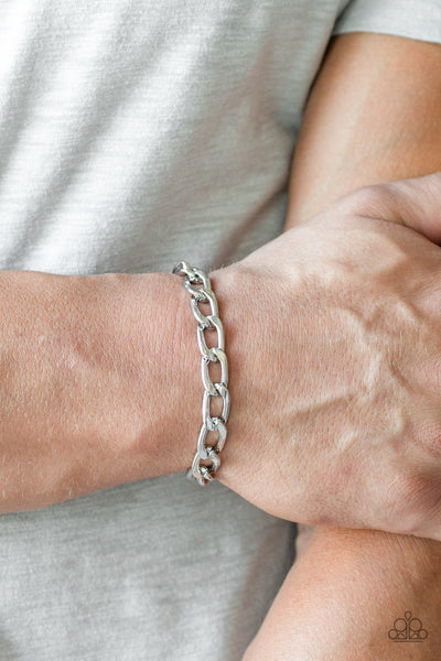 Goalpost - Silver Mens Bracelet