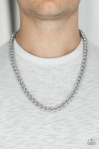 Big Talker - Silver Mens Necklace