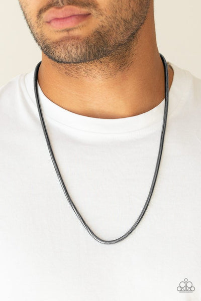 Victory Lap - Black Mens Necklace