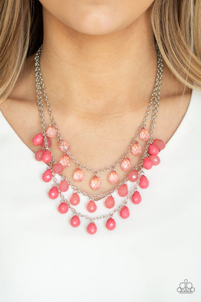 Melting Ice Caps - Pink Necklace