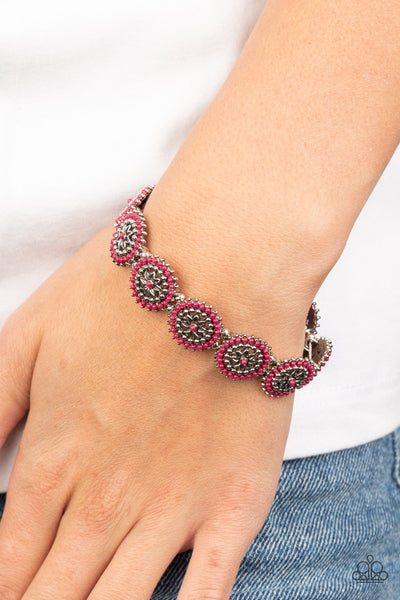 Bohemian Flowerbed - Pink Bracelet