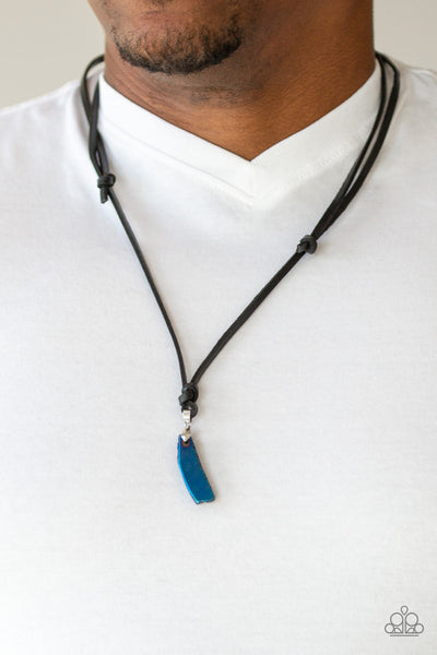 Am I METEORITE? - Blue Mens Necklace