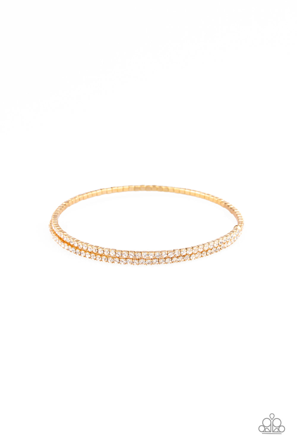 Sleek Sparkle - Gold Bracelet