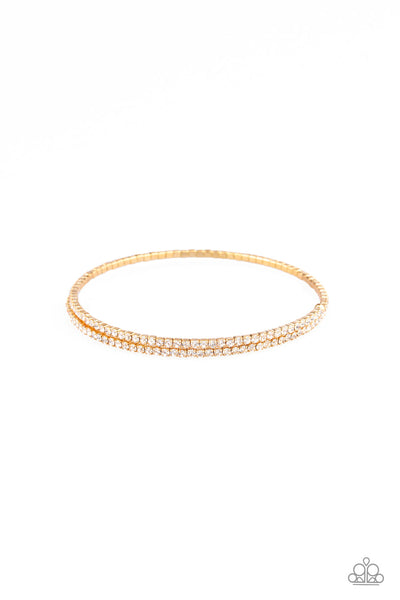 Sleek Sparkle - Gold Bracelet