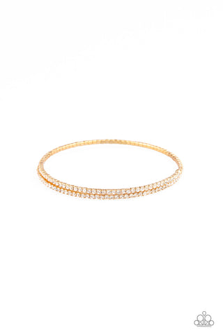 Sleek Sparkle - Gold Bracelet