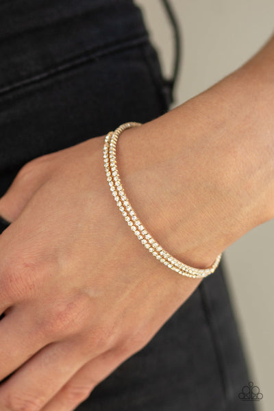 Sleek Sparkle - Gold Bracelet