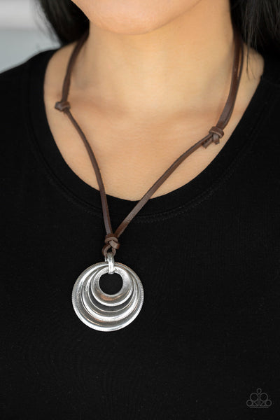 Desert Spiral - Silver Necklace