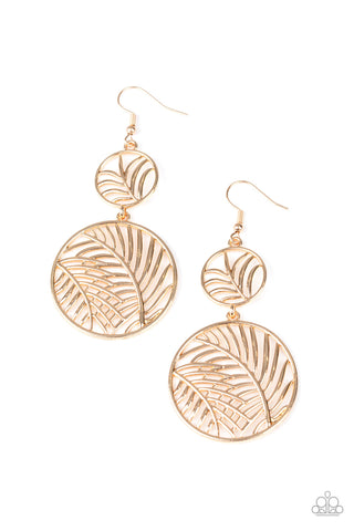 Palm Oasis - Gold Earrings