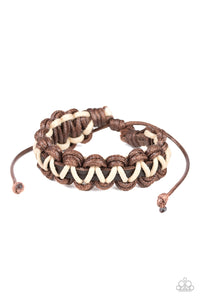 WEAVE It At That - Brown Bracelet