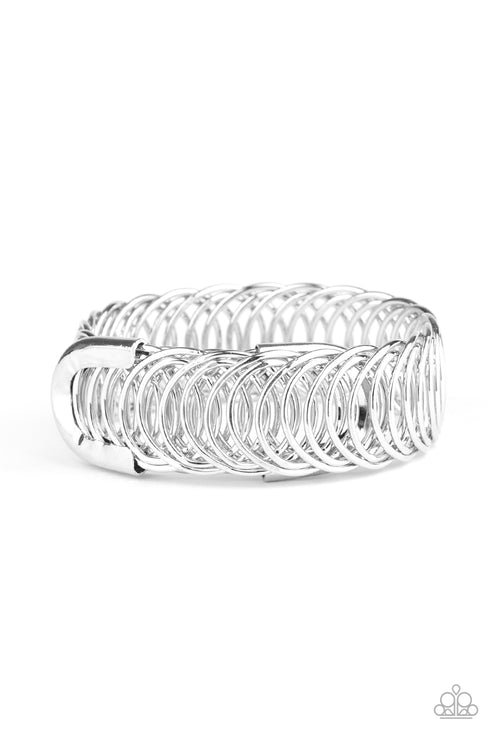 Dizzyingly Demure - Silver Bracelet