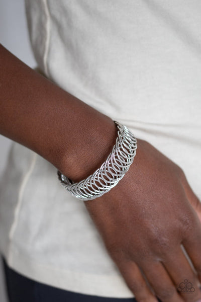 Dizzyingly Demure - Silver Bracelet