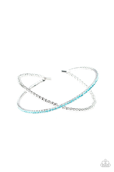 CHICLY CRISSCROSSED - BLUE BRACELET