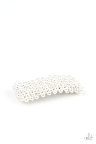 Pearl-Clutching Posh - White Hair Clip