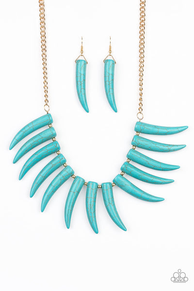 Tusk Tundra - Blue Necklace