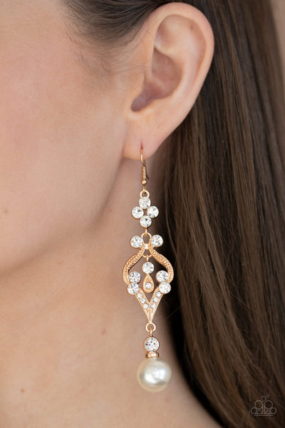 Elegantly Extravagant - Gold Earrings