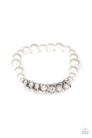 Traffic-Stopping Sparkle - White  Bracelet