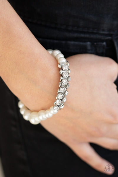 Traffic-Stopping Sparkle - White  Bracelet