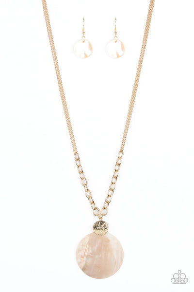 A Top-SHELLer - Gold Necklace