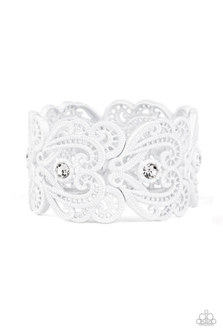 Vintage Romance - White Bracelet